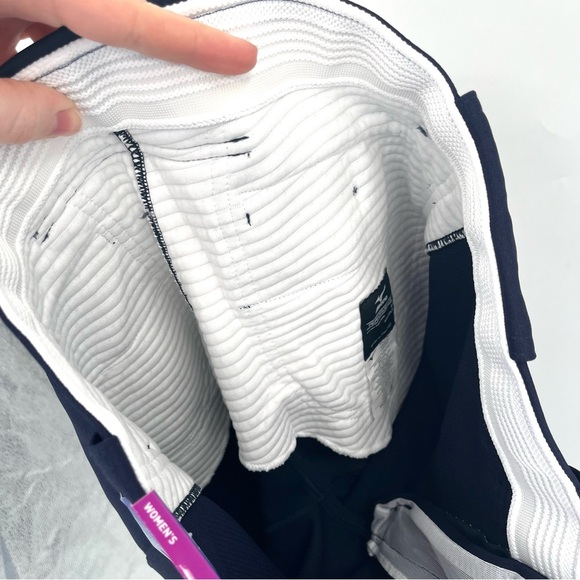 MIZUNO Belted Softball Pants Navy Blue 350150 Women's Lg Stretch Elastic Bottom - Picture 9 of 11